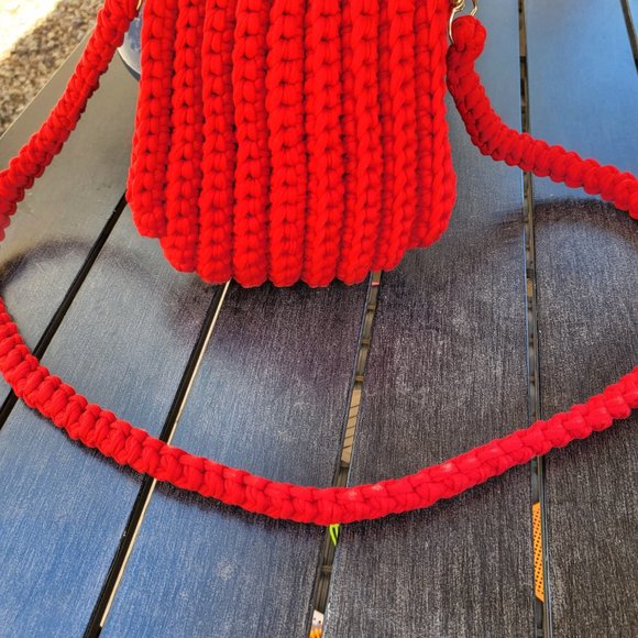 Handcrafted Crochet Sea Shell Handmade Bag, Shoulder Bag, Woven Purse, Knit Bag - Picture 7 of 7